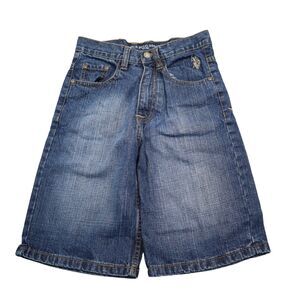 US Polo Assn Shorts Youth 10 Blue Denim Boys Jean Pants Long Grunge Baggy
